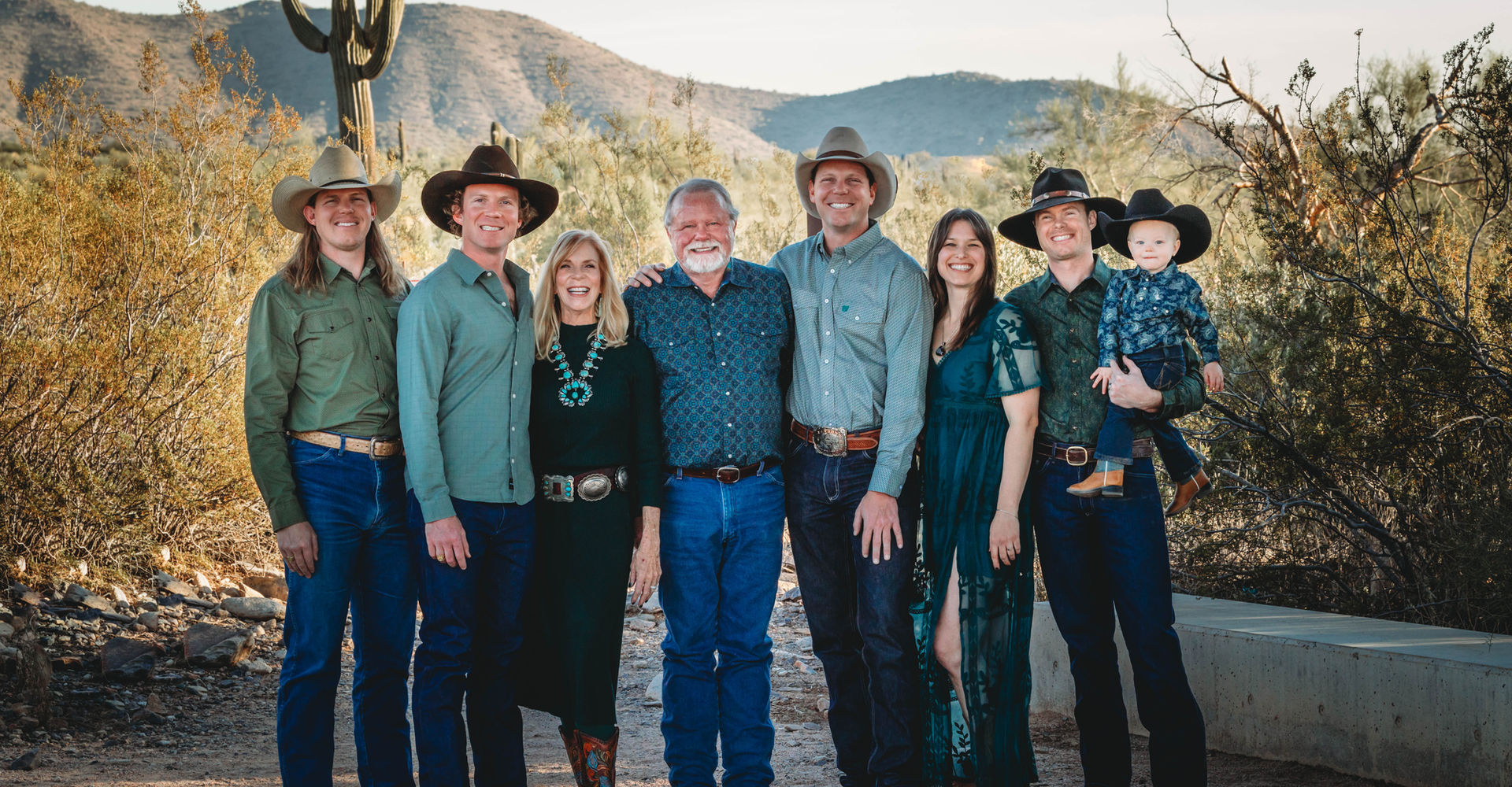 The Lannan family on their ranch